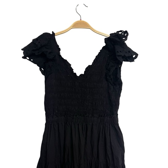 New En Saison Amaya Black Back Cutout Midi Poplin Dress‎ Large - Picture 4 of 8